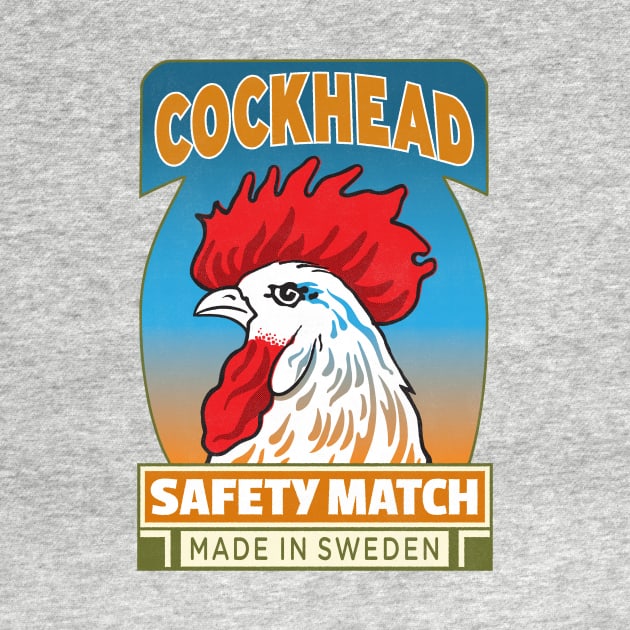 Cockhead Retro Matchbox Label #1 by Peadro